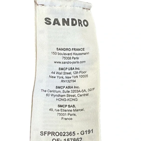 Sandro Sizzing Gradient Ombré Cutout Asymmetric MIDI Dress Tan Org  Sz 34 #906 - Picture 6 of 10